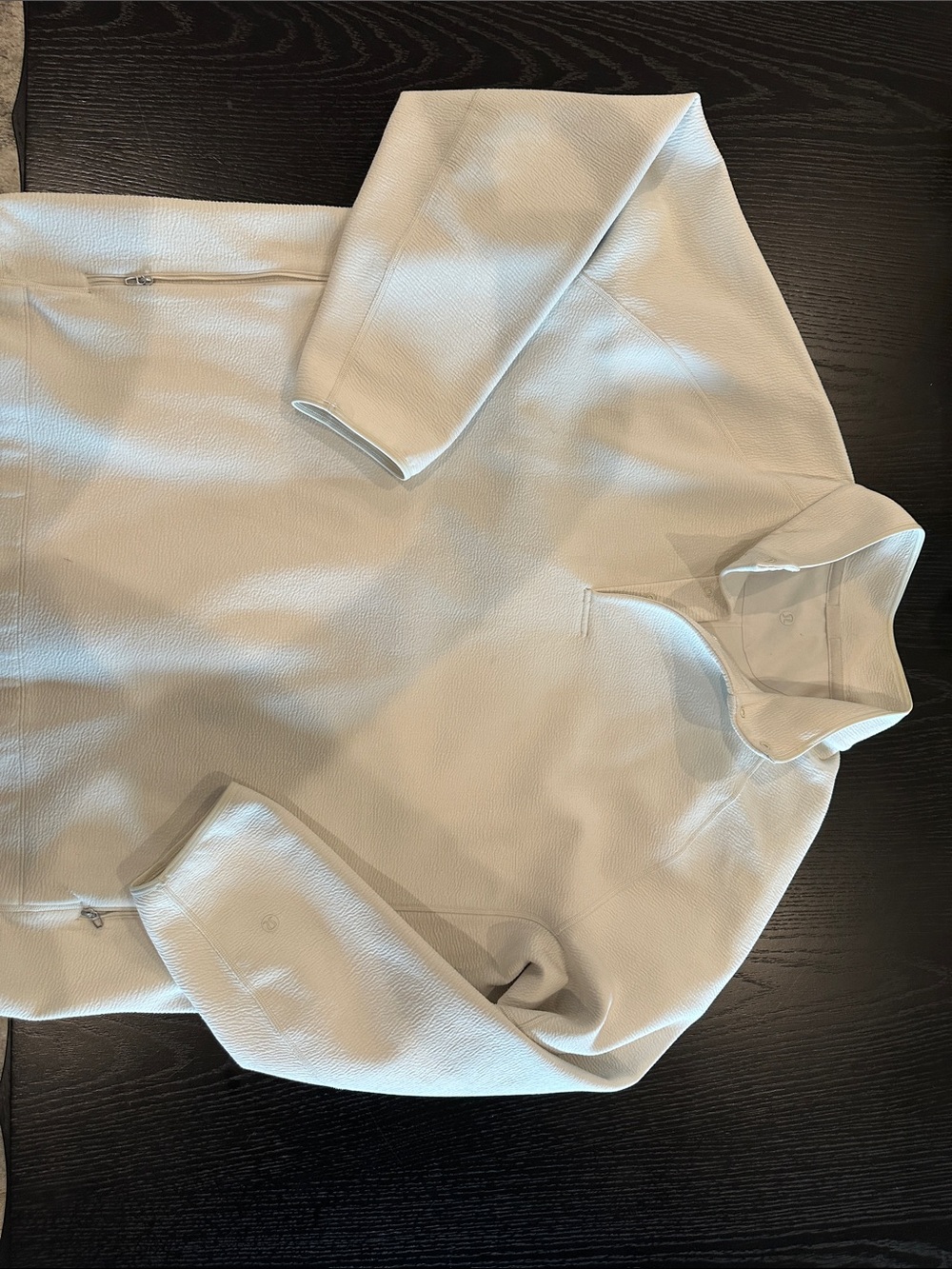 lululemon athletica Men's Light Cream Quarter-Zip Shirt Jacket